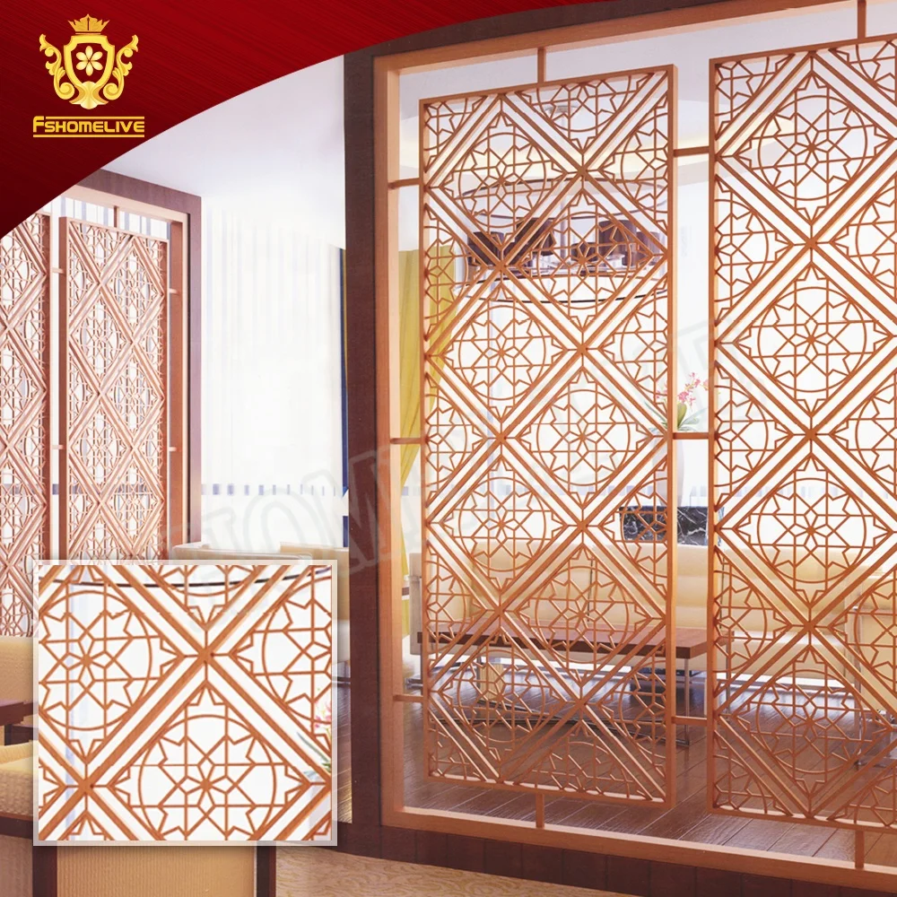Living Room Decorative Screen Laser Cut Stainless Steel Room Divider