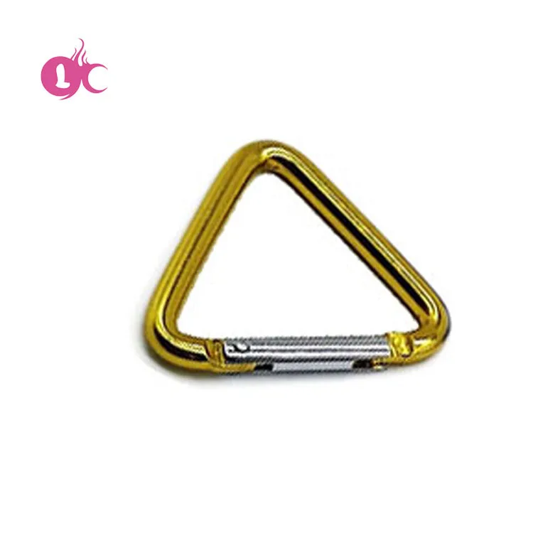 Hot Sale Custom Logo Manufacturer Multi color Aluminum triangle carabiner