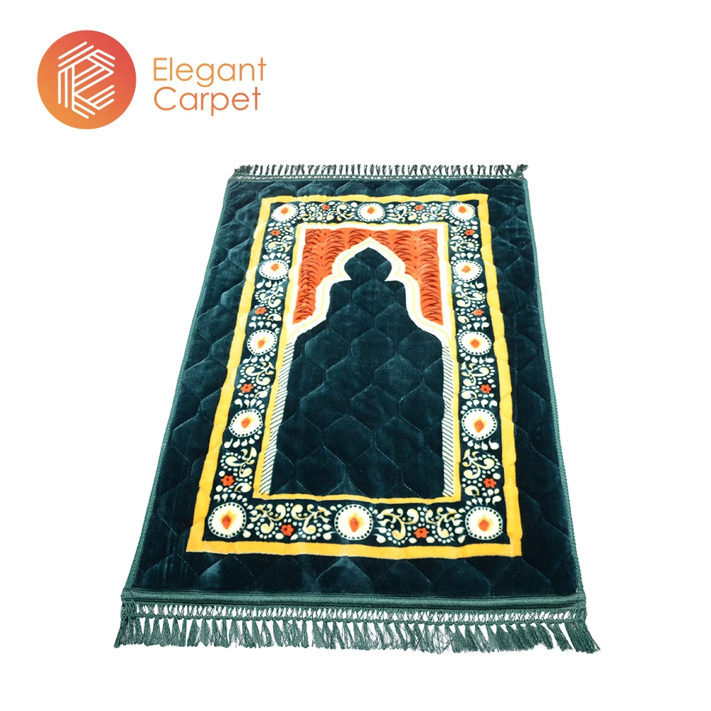 custom size 100% polyester fabric foldable mini islamic muslim kids prayer mat