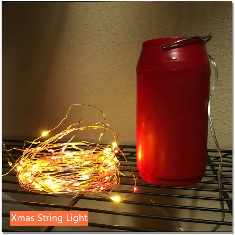 Outdoor Indoor 100LED Magnesium Air Fuel Cell Battery Salt Water Powered Waterproof Xmas Copper Wire Fairy String Lights
