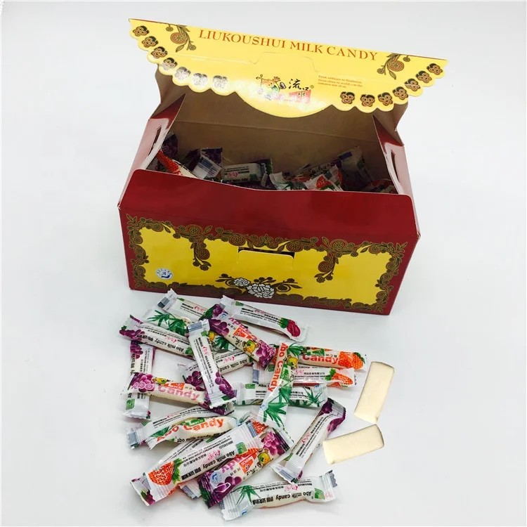 The factory supplies strawberry flavored boxed rectangular candy fudge