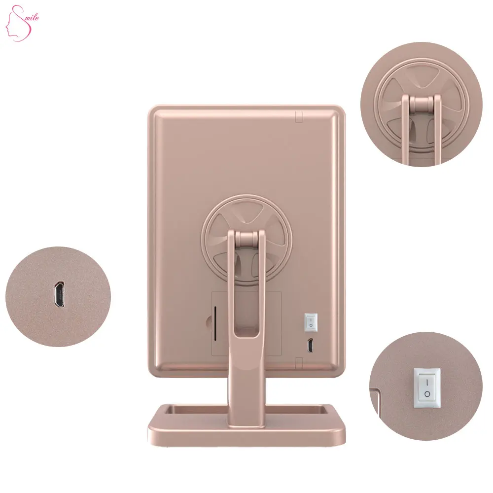 Trending Products 20 Lights Spot 2019 Rectangular Single Sides Mirror LED Light Makeup  Cosmetic Mirror with Touch Function