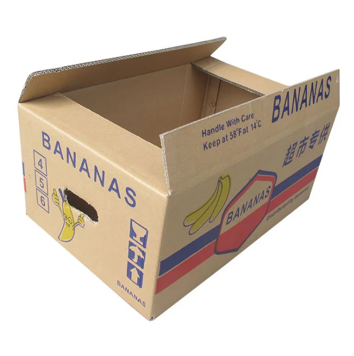 2018 best sale corrugated boxes packed with banana fruit cartons