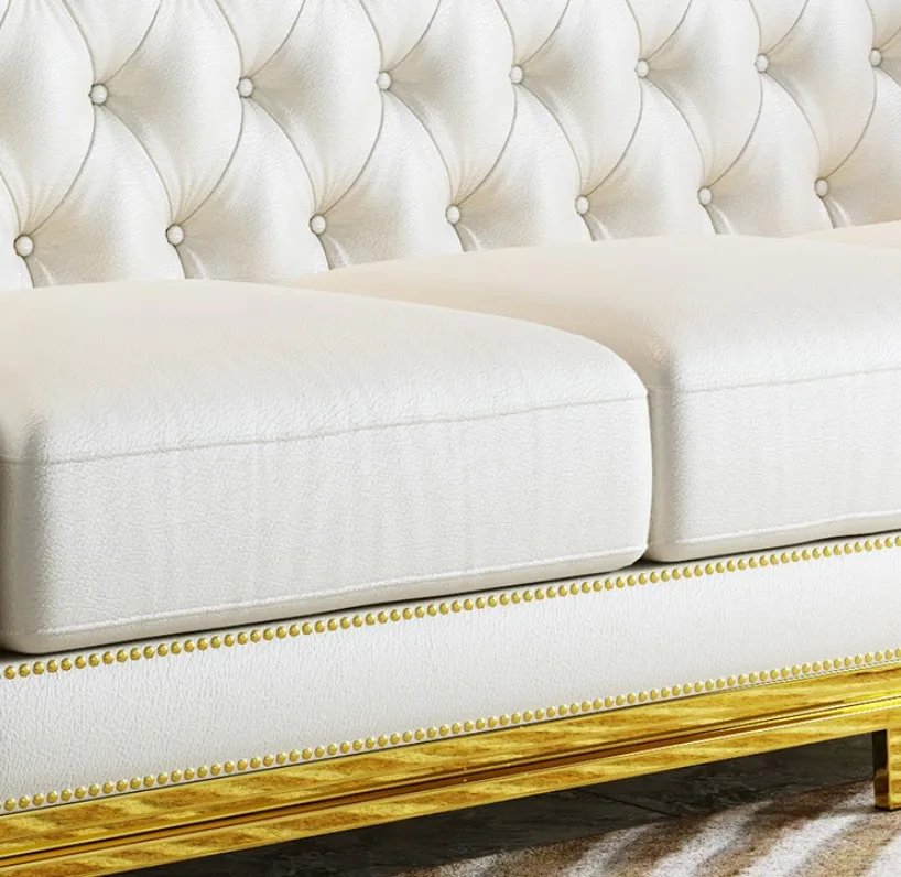 Роскошный золотой свадебный диван с рамой из нержавеющей стали