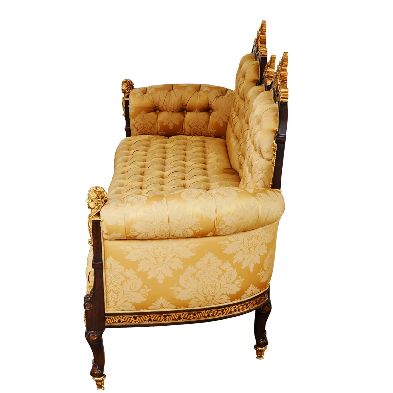 French Luxury Home Furniture Antique Sofa Set Dining Room Furniture Sectional Sofa Italian Royal Style Wooden European Style 1pc