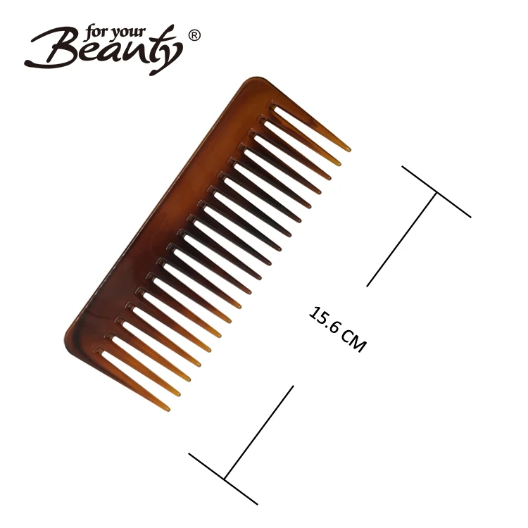 Popular Salon Plastic Detangler Wide Tooth Rake Flat Top Volumizing Comb