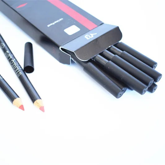 LOW MOQ Sell Fast Smoothly Lip Pen 12 Colors Matt Stereo Lip Liner Pencil Color Box Packing