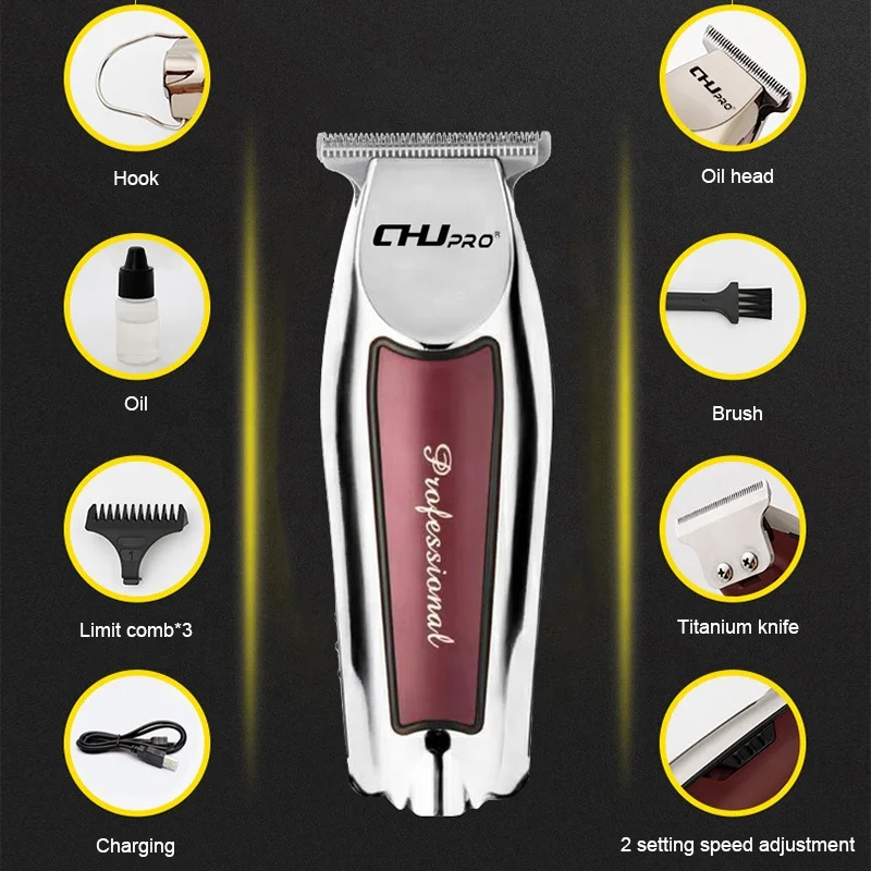 CHJ-1710 Factory Direct Sales Facial Professional Hair Clippers Trimmer Cordless Barber Machine