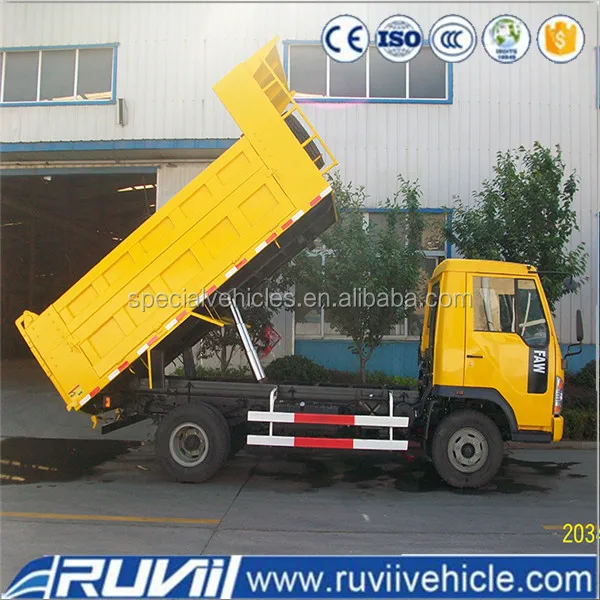 FAW 4x2 210HP tipper dump truck for sale self loading dumper truck