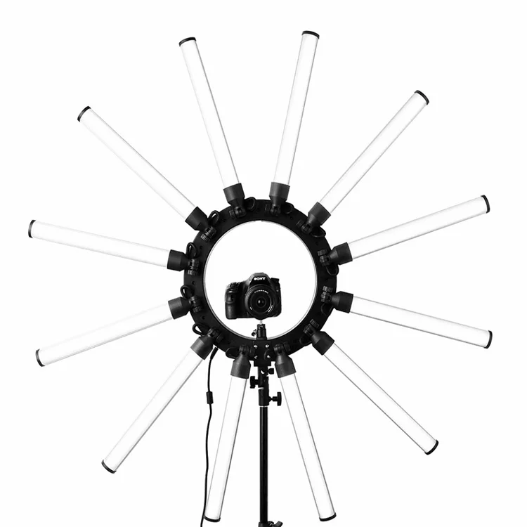 High quality TL-1800S/TL-1200S light lamp 3200-5500K 120W 336 LED 6 Tubes Super Star Radial selfie Led Ring Light