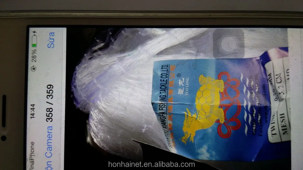 Hot-selling Nylon monofilament fishing net customized twine thickness mesh size