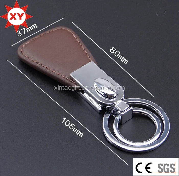 Direct sales of custom multi-color leather key chains with laser logo