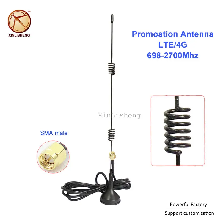 Wireless wifi scanner external aerial omni hf 3g lte 4g dipole antenna with mini sucker