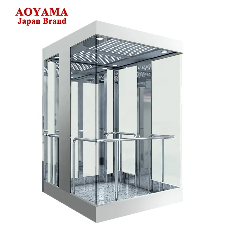 high rise sightseeing elevator gearless small machine room elevator