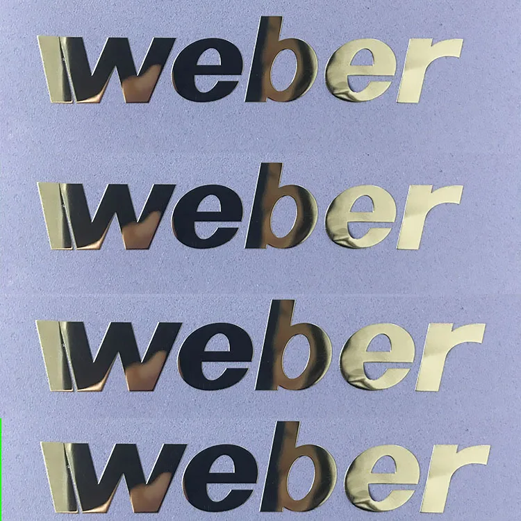 Custom metal transfer stickers 3D embossed Metal Sticker