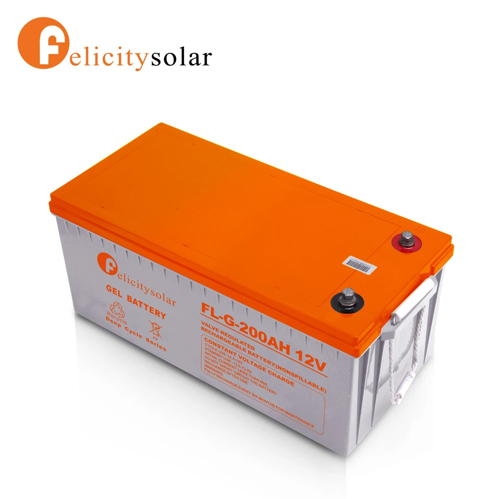 200Ah 12v GEL Solar Energy Storage Battery for Home Solar System With WiFi Regulated
