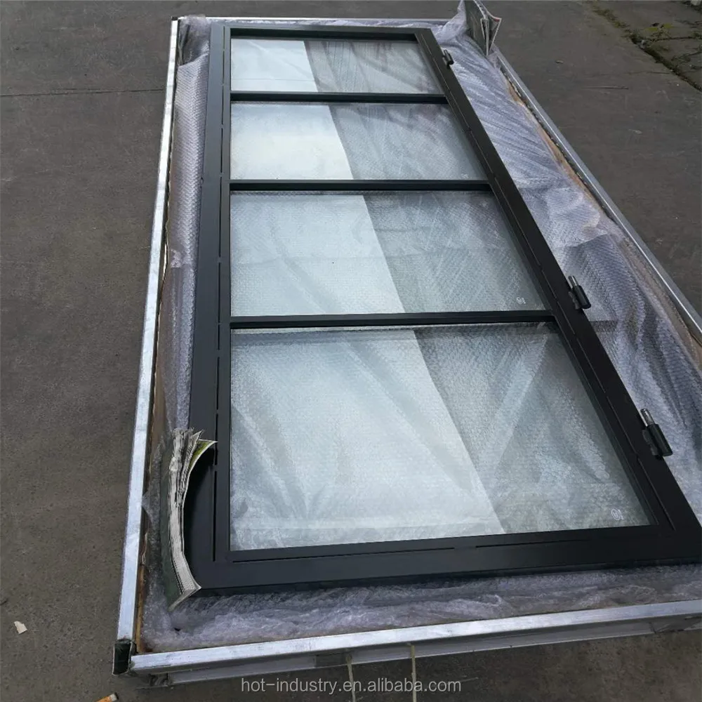 Wrought Iron windows and Doors Swing Open Style Simple Steel Window Grill Design for House