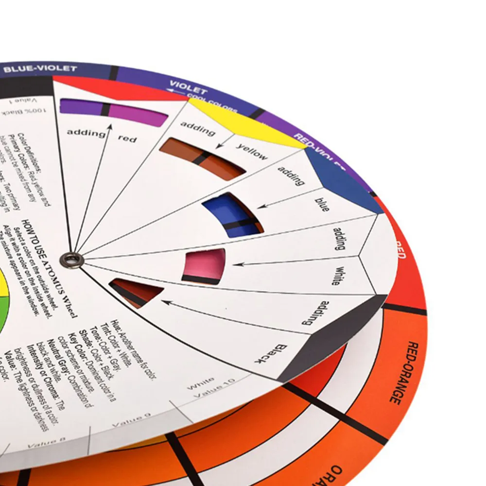 1Pcs Profession Permanent Makeup Machine Color Tattoo Card Pigment Palette Colors Mixing Refer Card