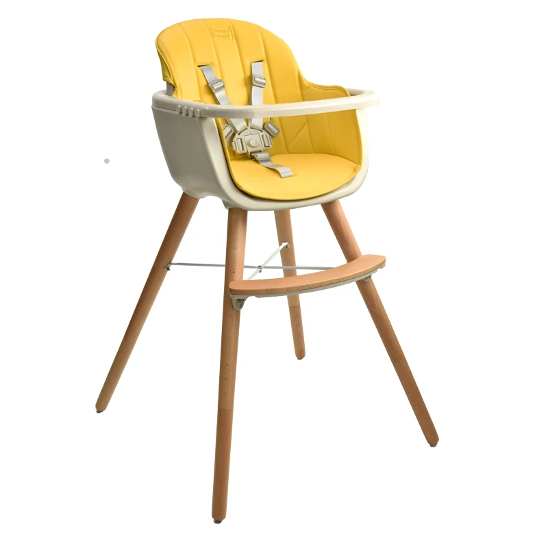 kid first sitting chair wooden leg fashion design baby high chair
