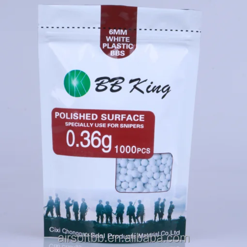heavy plastic balls for tanks bbs, softair bb pellet for softairt , white bb munition
