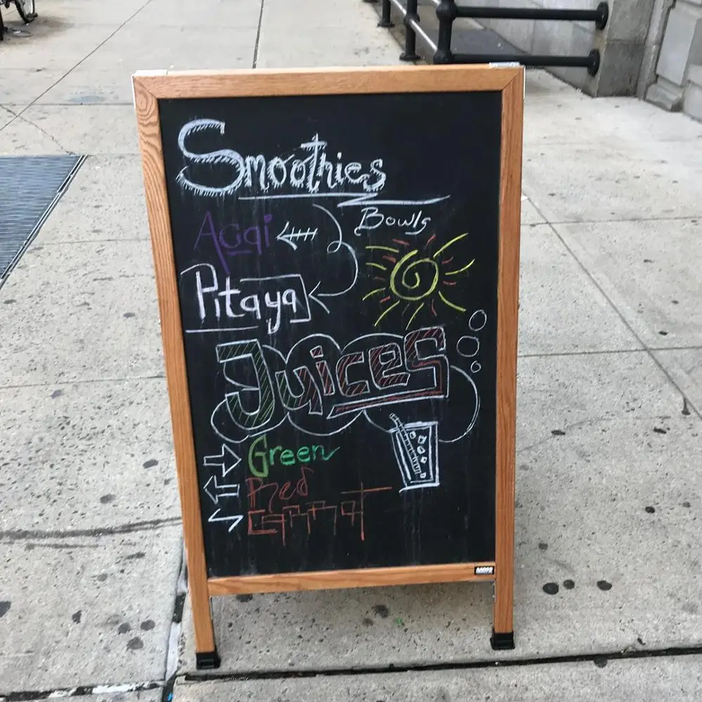 Sandwich Board Sidewalk Chalkboard Sign: Reinforced, Heavy-Duty Sidewalk Chalkboard Sign: