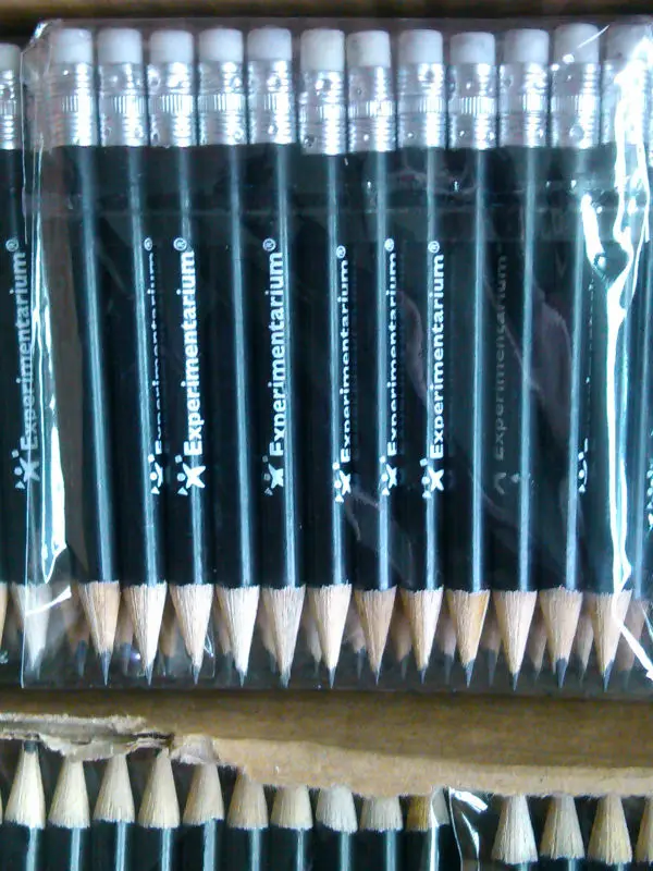 personalized hex shape round shape HB wood golf pencil with eraser