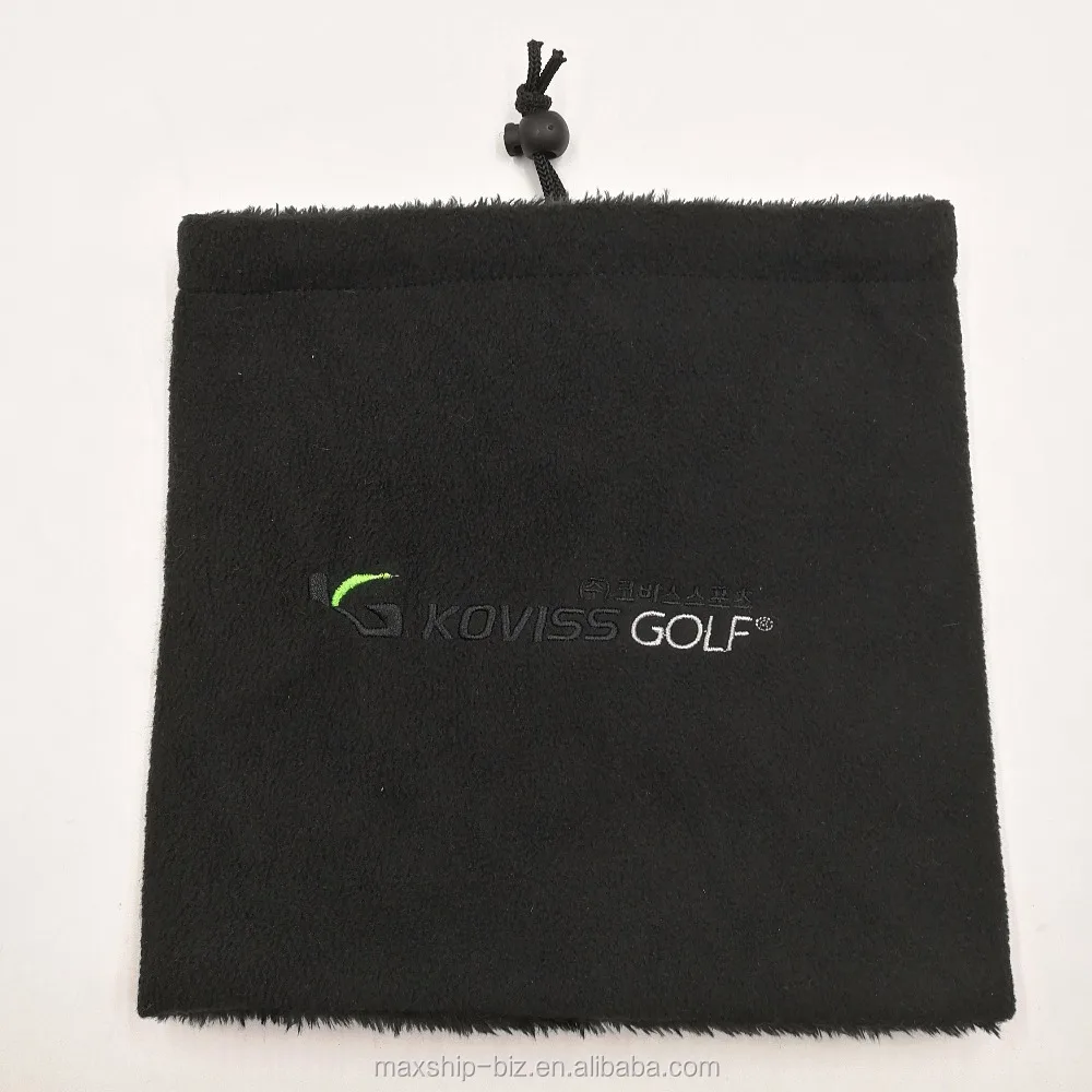 double layer winter neck warmer with embroidery logo