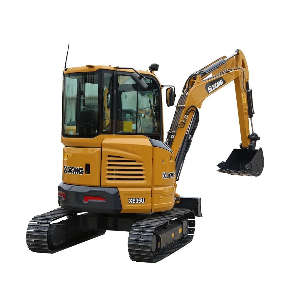
Rubber Track Mini Excavator Tailless 4ton Small Digger 0.11cbm Bucket Hydraulic with Dozer 