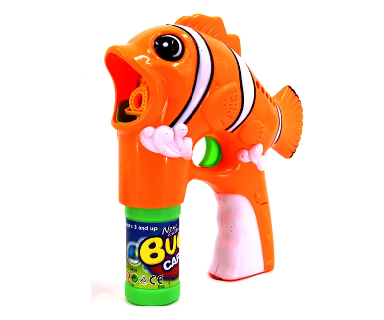 Wholesale kids fish guns toys bubble gun led