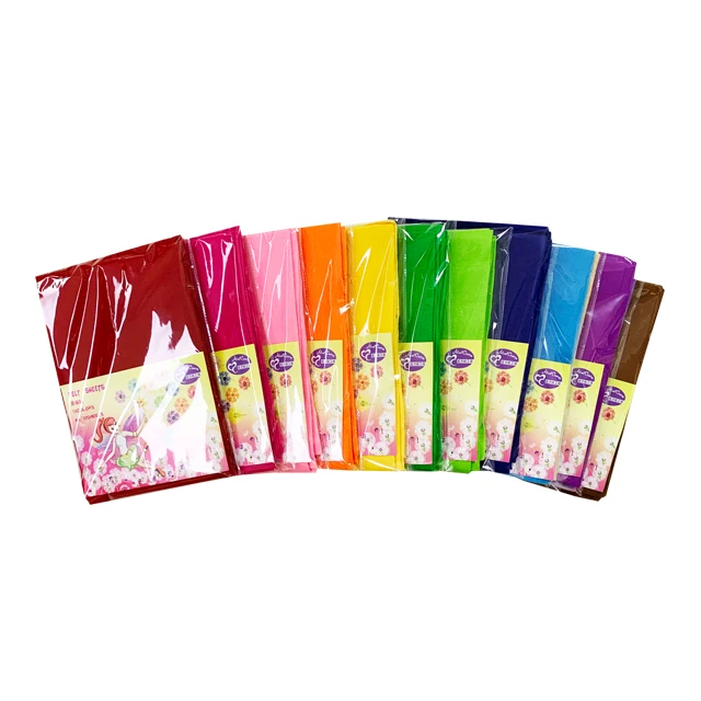 wholesale felt fabric 1mm Thick Color Felt A4 size hard quality felt sheets for china factory