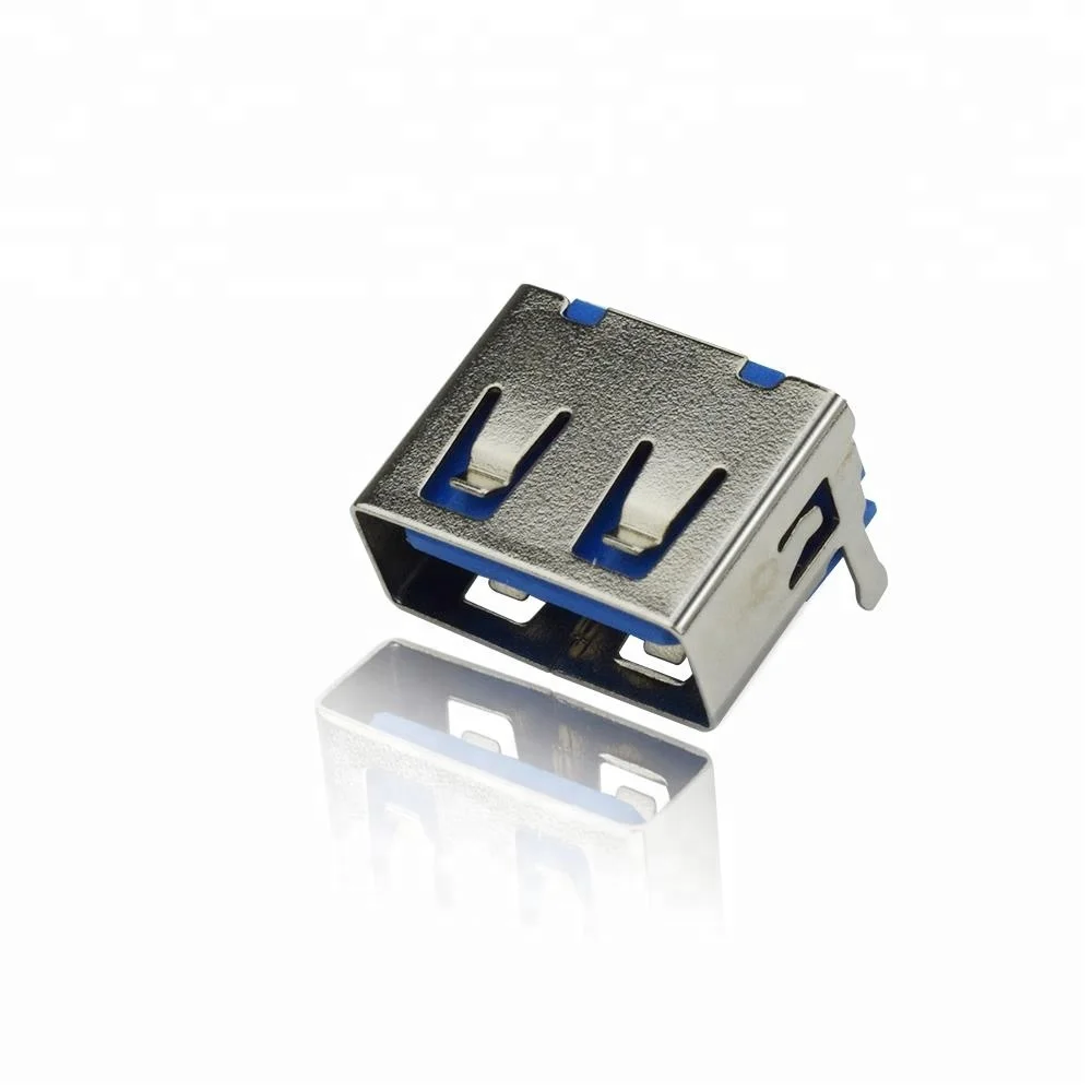 
90 degree 4Pin length 10.0mm usb AF Plugboard usb connector 