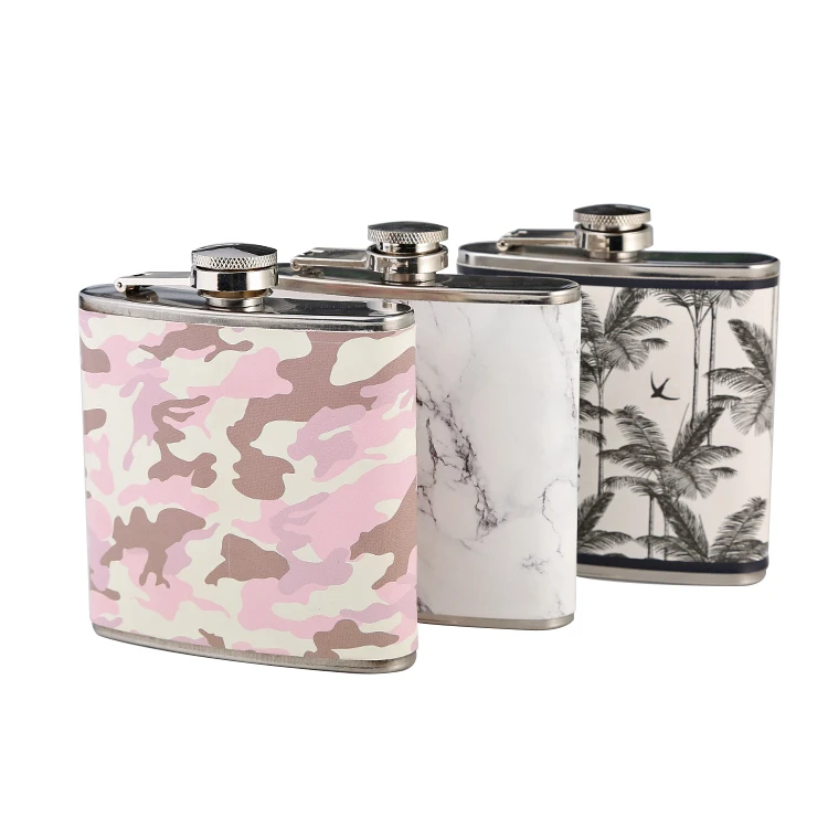 JH059 standard size hip flask manufacturer stainless steel single wall flask hip flask for men