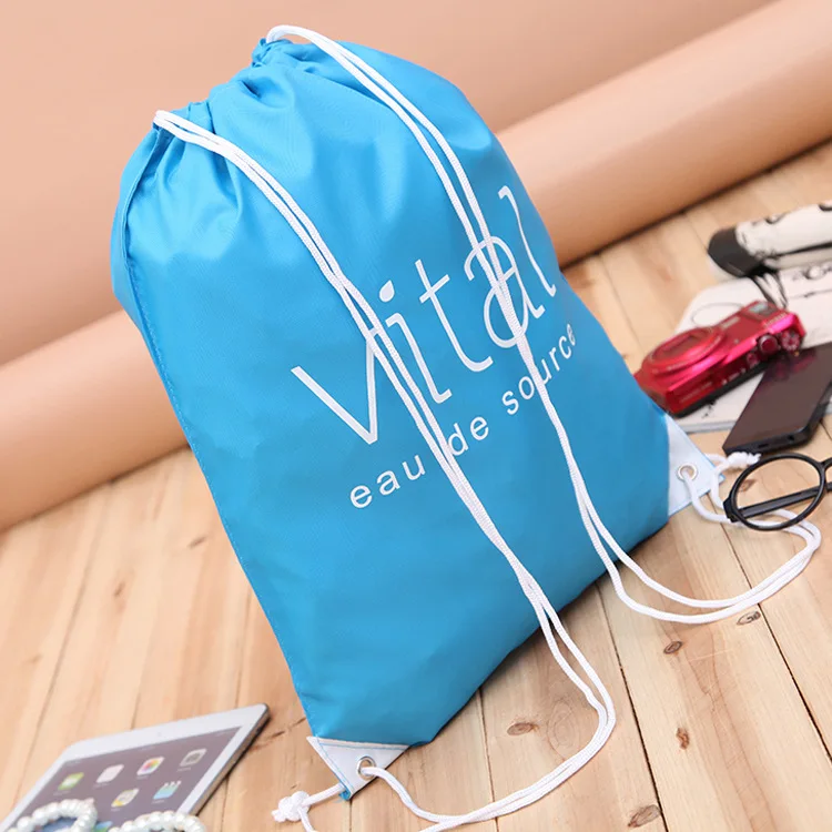 Custom Printing Foldable Backpack Polyester Drawstring Bag For Tool