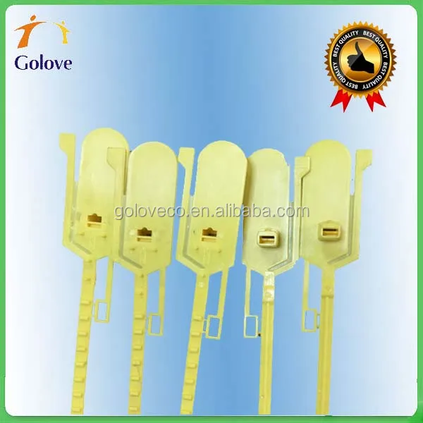 Yellow plastic security seal lock with Serial number