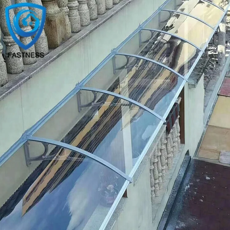 Пользовательский поликарбонатный лист дверные солнцезащитные очки дождевик Балконный навес