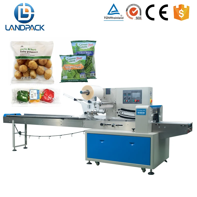 Flow pack fresh vegetables, mushrooms/potatoes/pepper packing machine