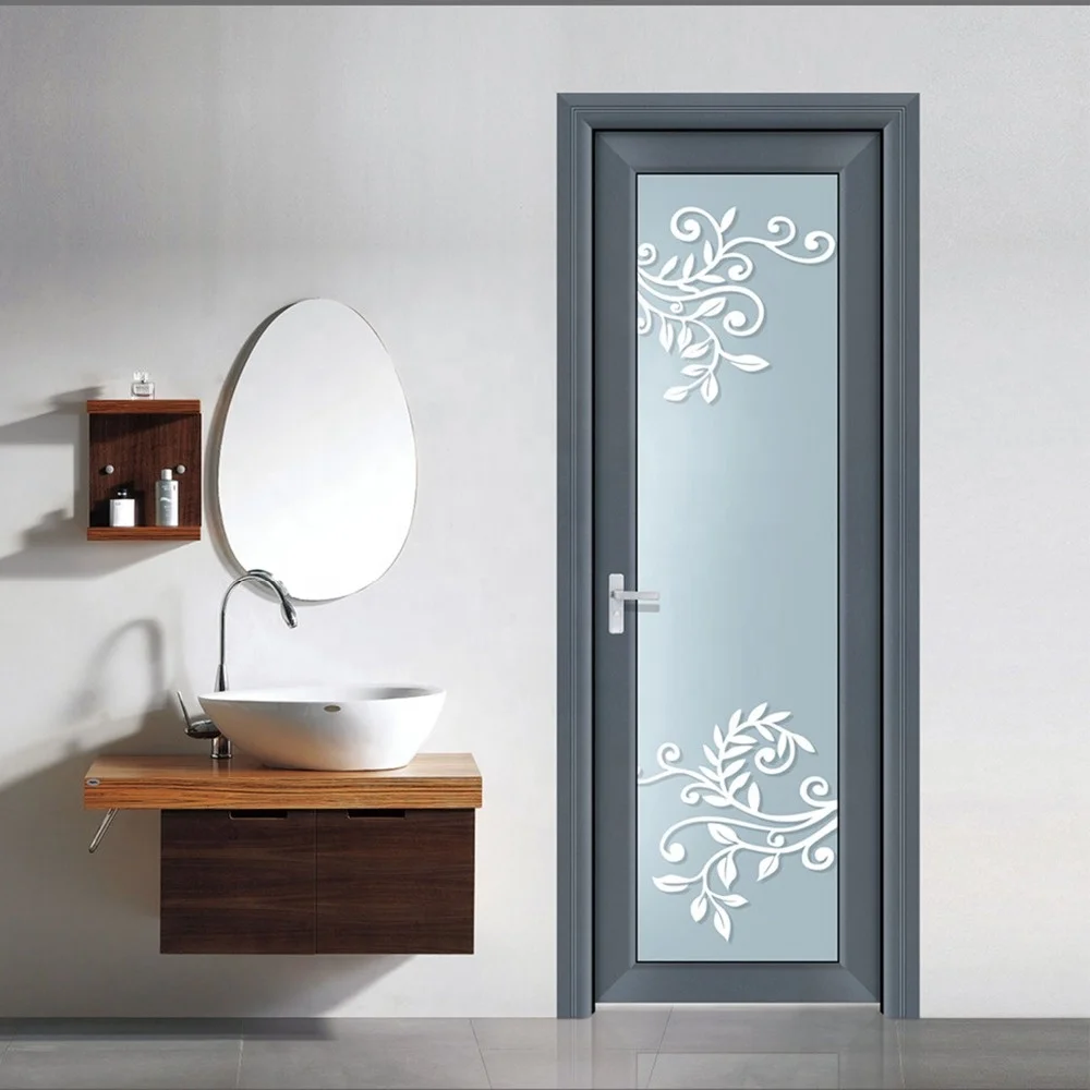 
alibaba 180 degree aluminum interior glass hinge swing door for toilet 