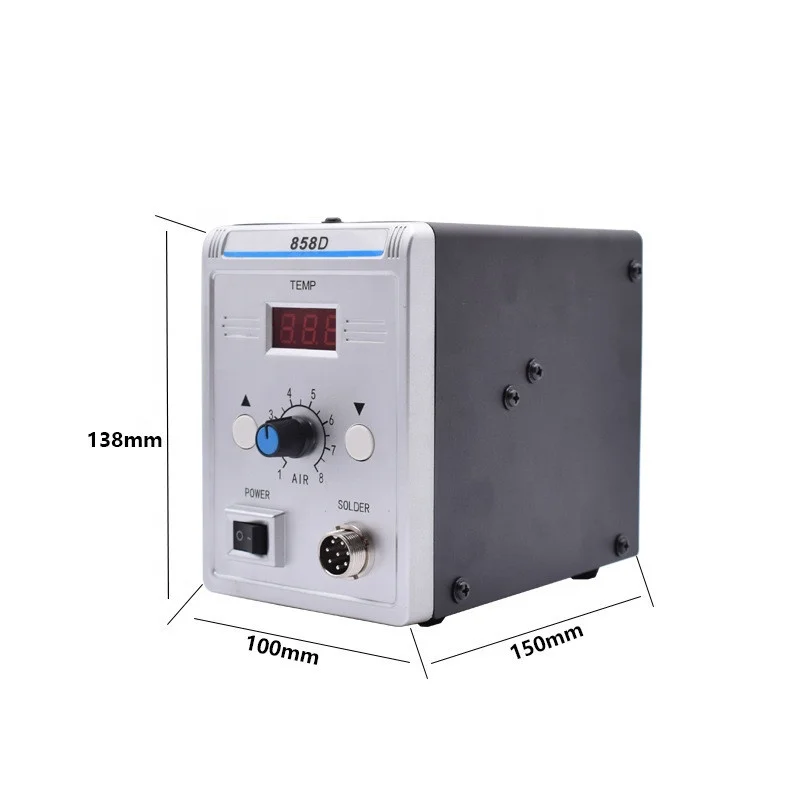 Factory LED Digital Heat Gun Desoldering Station With 3 Air nozzle  Hot Air Gun 858D Mobile phone repair tool