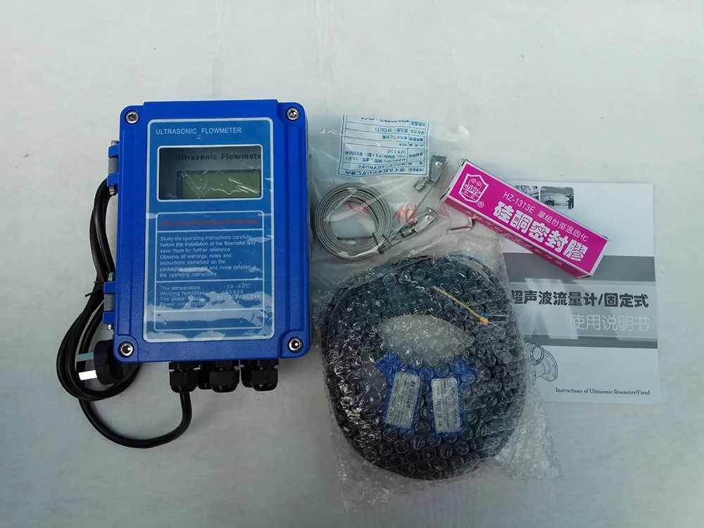 
Portable gas water flow sensor handheld ultrasonic flow meter 