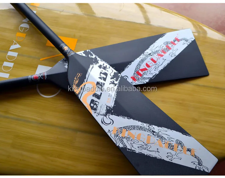 2017 Kingpaddle new design ultra thin fast speed carbon racing dragon boat paddle