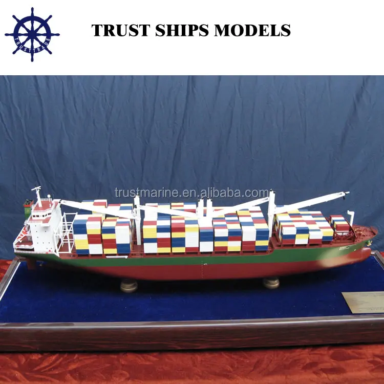 Resin Craft 30cm Small Miniature Model Container Ship