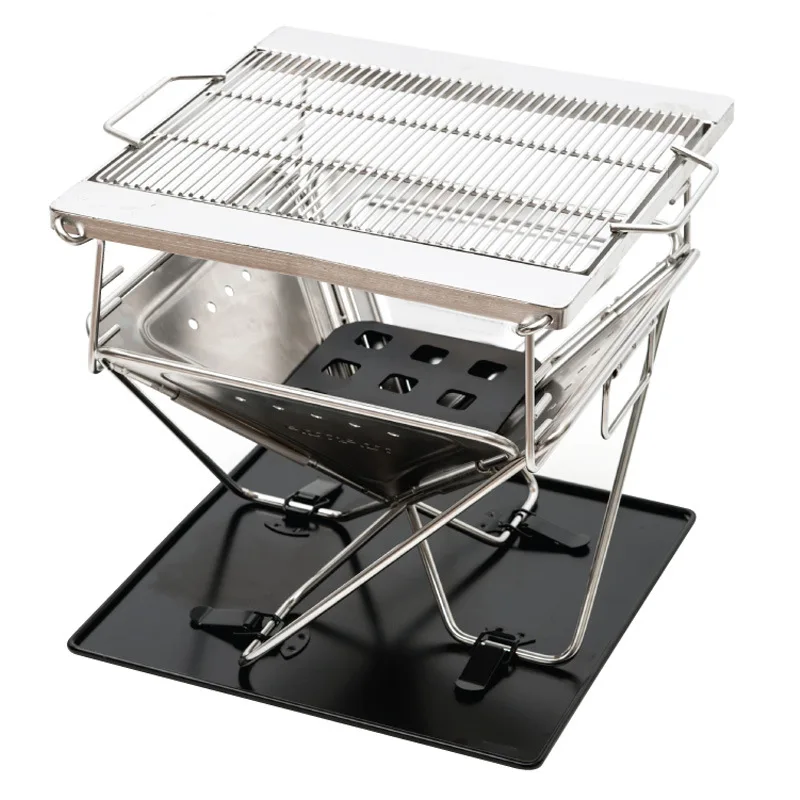 Hot sale foldable camping bbq grill stainless steel portable barbecue grill