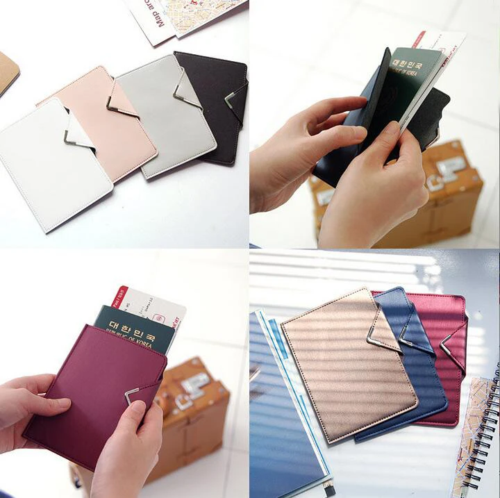 Simple Style Genuine Leather Travel Passport Holder Passport Cover Travel accessories