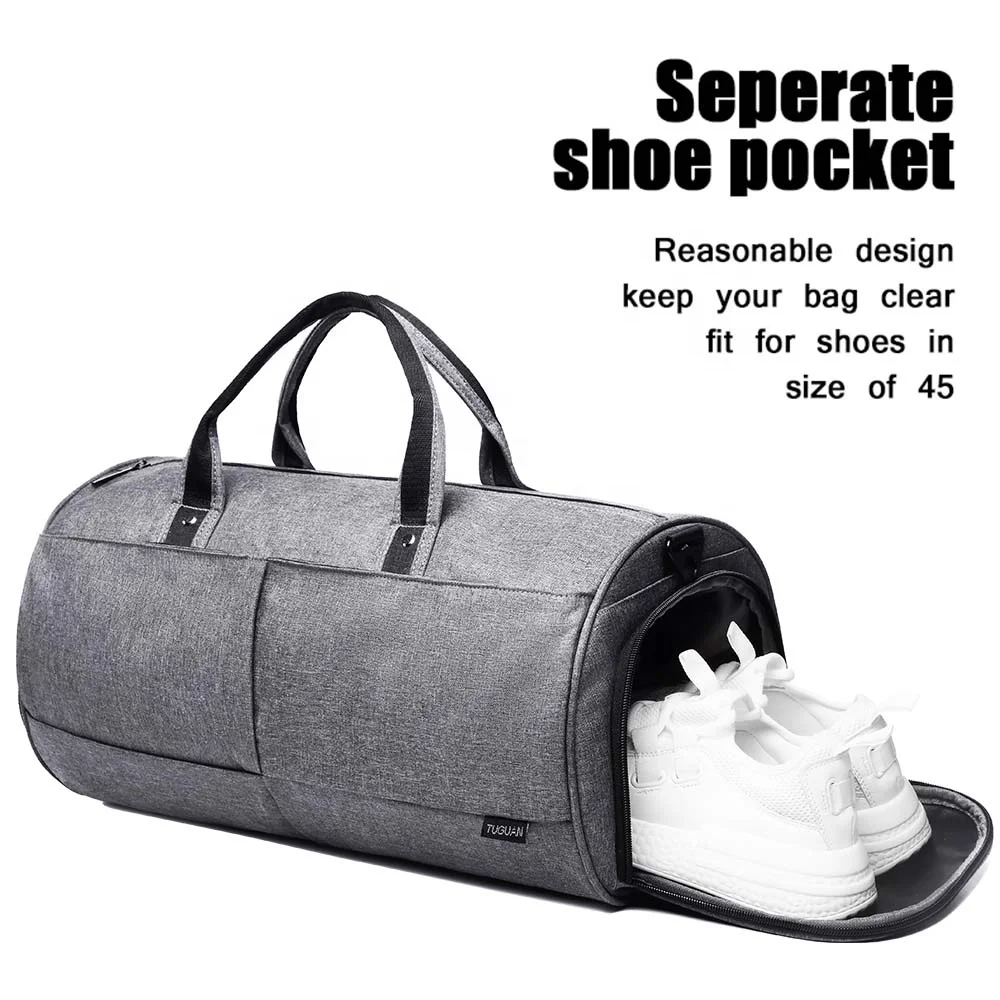 Waterproof gym bag with shoe compartment tote other sport duffel bag