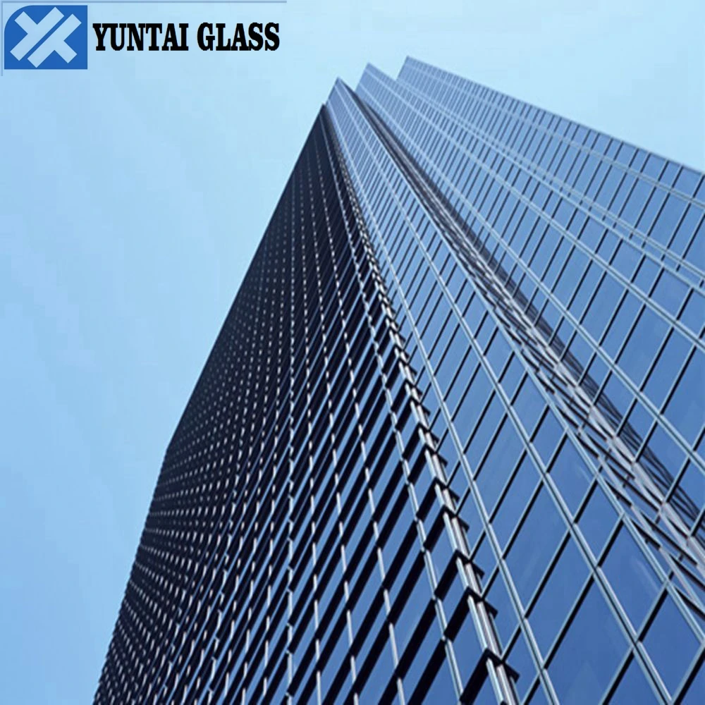 6mm+12A+6mm 5+9A+5 Solar Control Low-E  Dark Grey tinted reflective tempered insulated glass