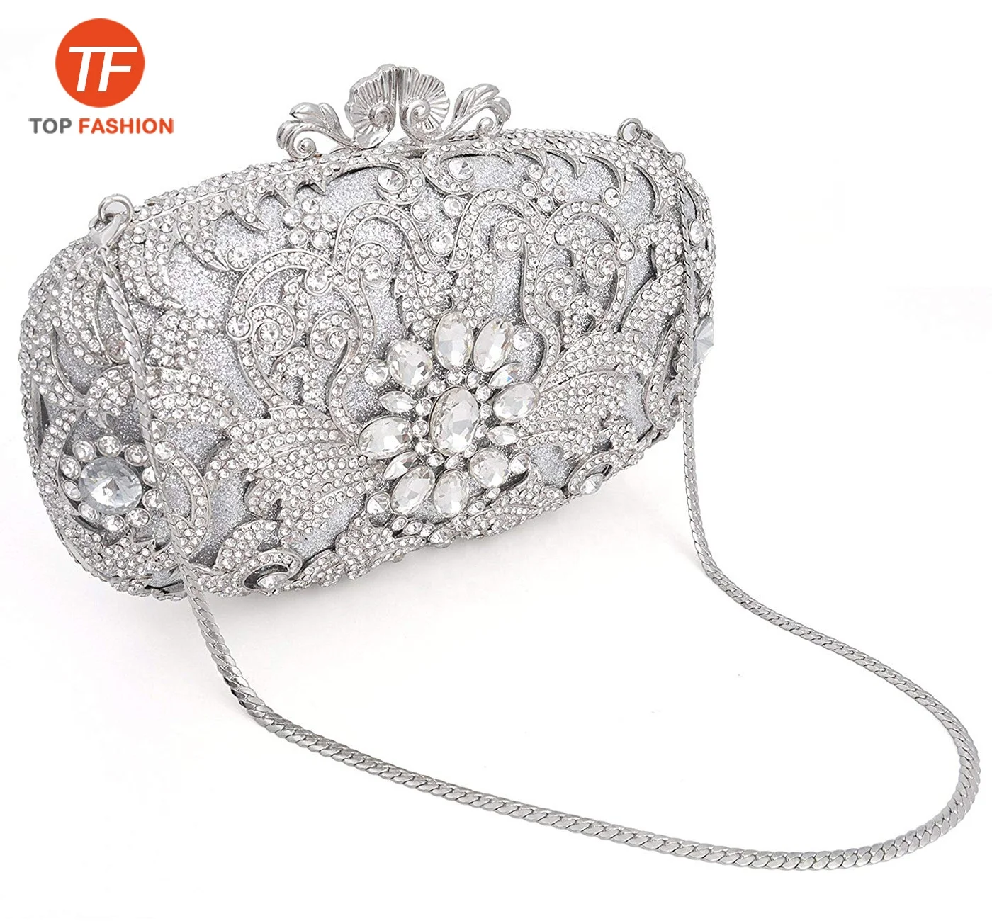
Expensive Crystal Rhinestone Clutch Purse Florals Boxed Evening Bag for Formal Party Wholesales from China Supplier 