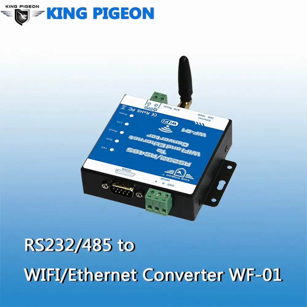 Серийный чтобы Ethernet Прозрачной Передачи, RJ45/Ethernet в RS232 RS485 Сервер WF-01