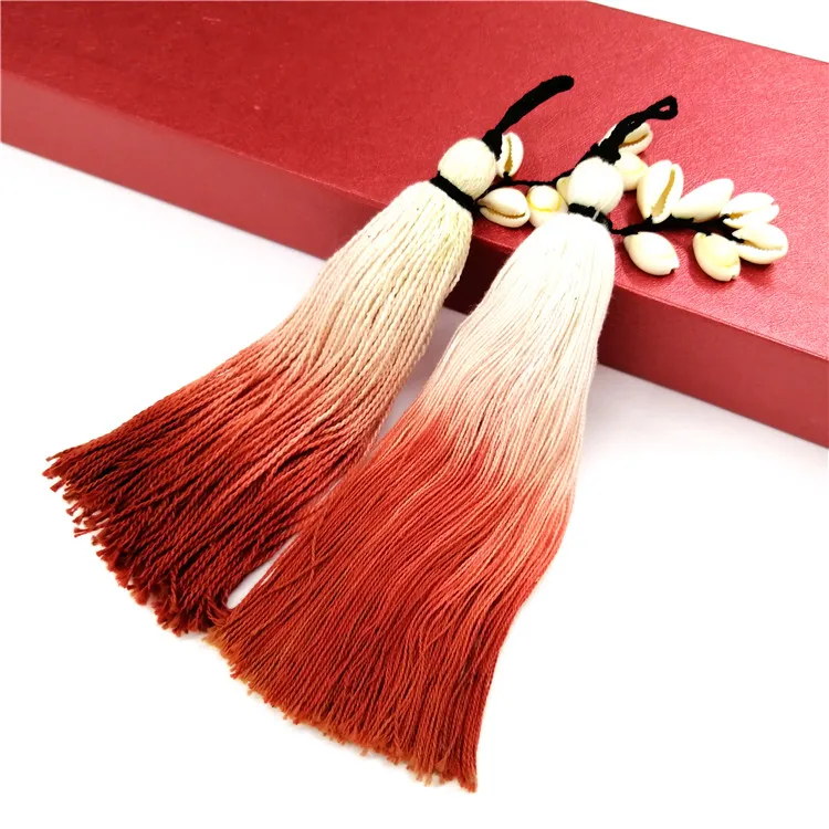 Hight quality multi colors tassel fringe keychain for handbag