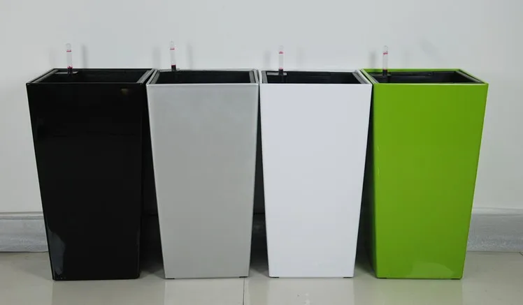 Self-watering small square flower pot garden plant pot macetas plastico