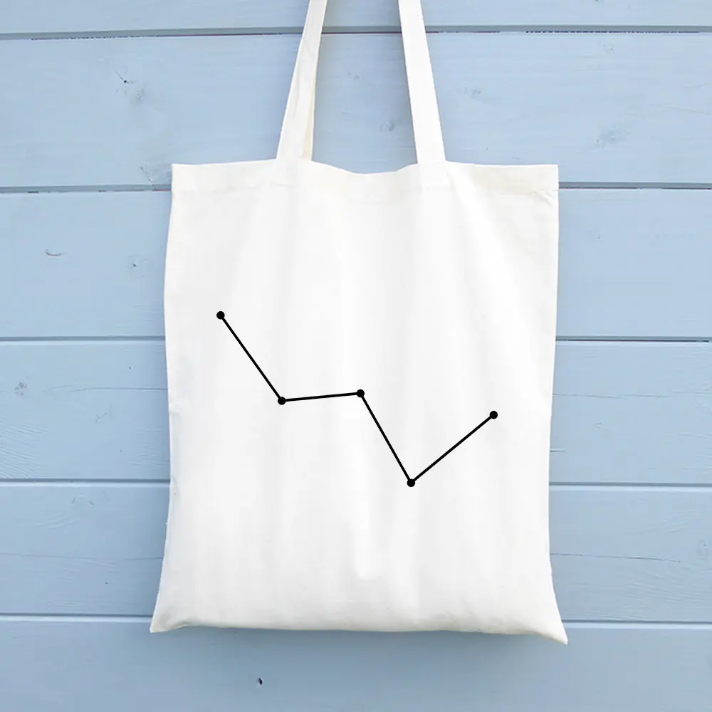 Эко-холщовая Хлопковая Сумка-тоут с узором в виде созвездий кассии